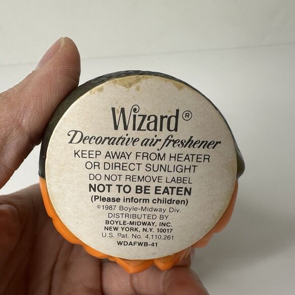 Vintage Halloween Wizard Decorative Wax Air Freshener Witch On Cauldron 80s - Picture 5 of 12